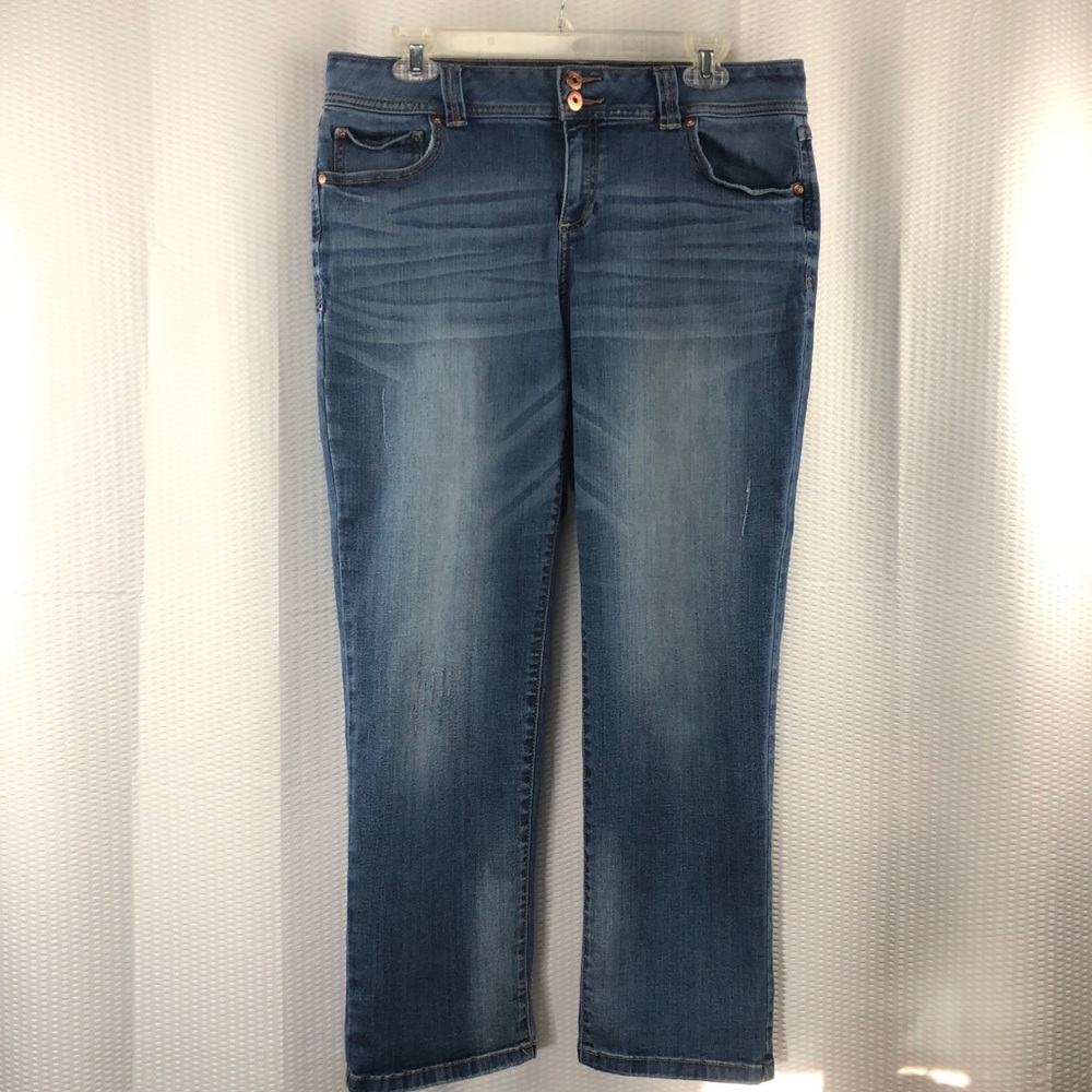 INC Denim Curvy Fit Crop Straight Leg size 12